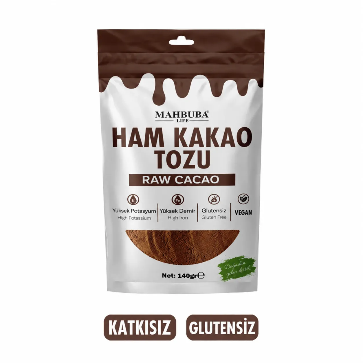 Ham Kakao Tozu 140 g - Doğal - Katkısız - Glutensiz