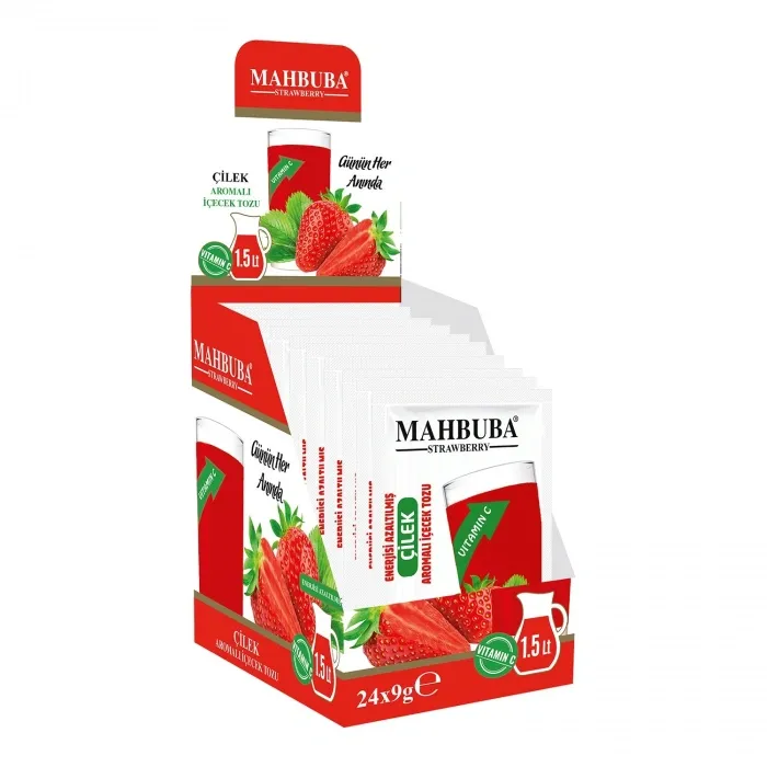 Çilek Aromalı Soğuk Toz İçecek 24 × 9 g