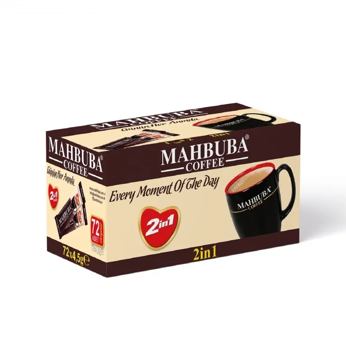 2si1 Arada Şekersiz 72x4,5gr Mini Küçük Boy İkramlık Otobüs Hazır Kahve Kutu
