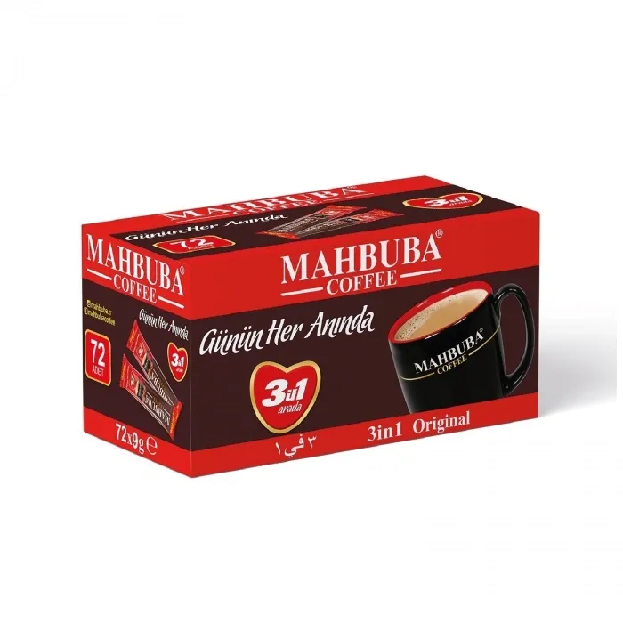 3ü1 Arada 72x9gr Mini Küçük Boy İkramlık Otobüs Hazır Kahve Kutu