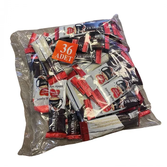 3ü1 Arada Sütlü Köpüklü 36x10gr Mini Küçük Boy İkramlık Otobüs Hazır Kahve Poşet