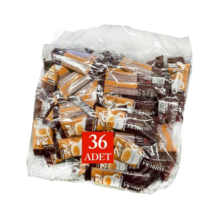 2si1 Arada Şekersiz 36x4,5gr Mini Küçük Boy İkramlık Otobüs Hazır Kahve Poşet