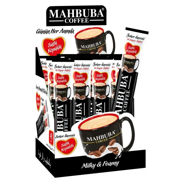 2si1 Arada Şekersiz Sütlü Köpüklü Hazır Kahve 48x9,5gr