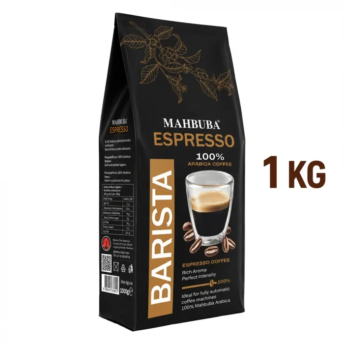 %100 Arabica Barista Espresso Çekirdek Kahve 1kg