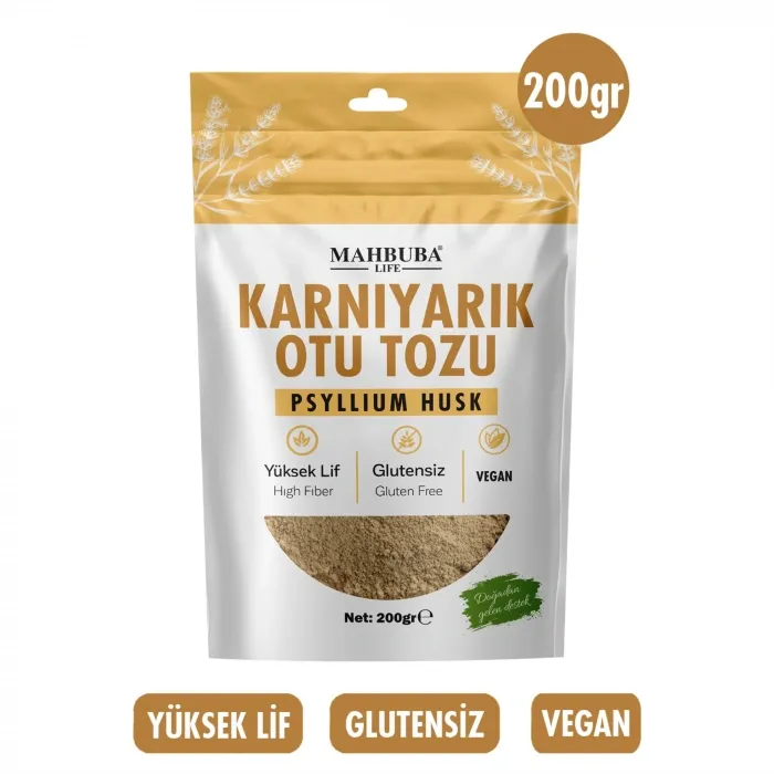 Karnıyarık Otu Tozu (Psyllium Husk) 200gr – Yüksek Lif - Glutensiz - Katkısız