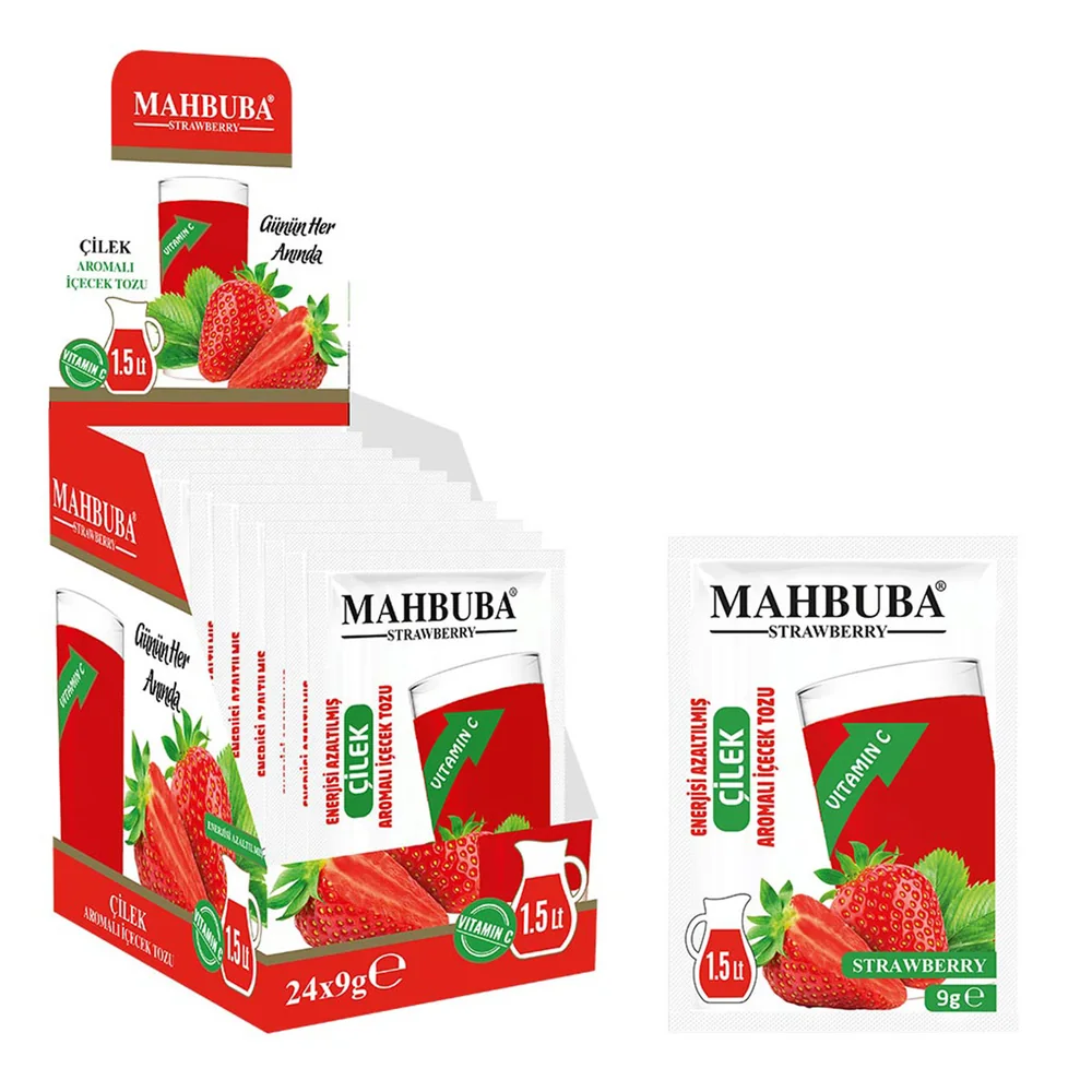 Çilek Aromalı Soğuk Toz İçecek 24x9gr