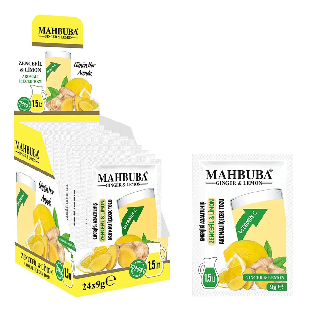 Zencefil & Limon Aromalı Soğuk Toz İçecek 24x9gr