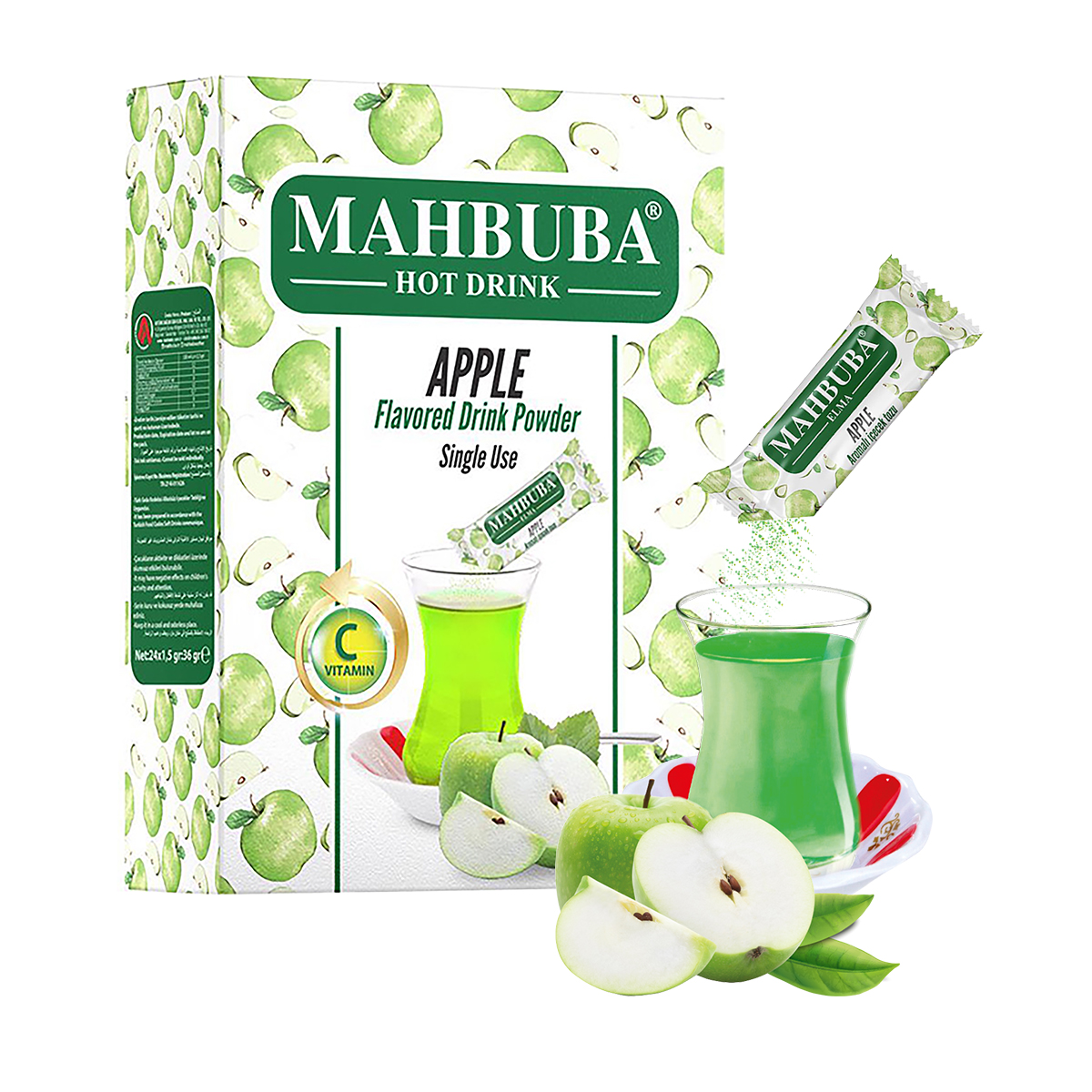 Mahbuba Tek İçimlik Elma Aromalı Oralet Çayı 24×1,5gr – Mahbuba ® Sizin ...